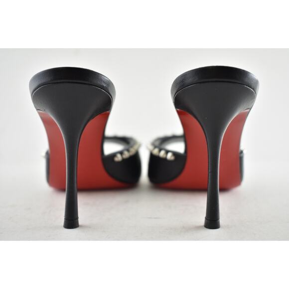 Christian Louboutin Me Dolly Spike 85 Black Backless Sandal Mule Heel Pump 38.5 - Picture 13 of 14